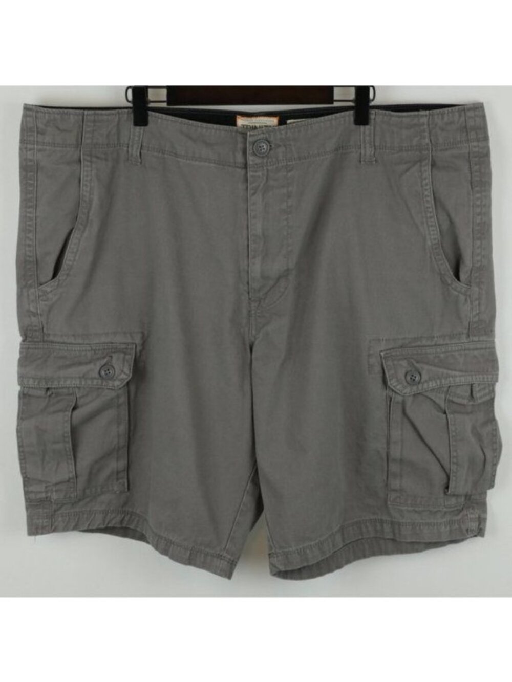 Trinity Men's Size 42 Gray Cotton Casual Flat Front Cargo Shorts